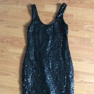 Black Bodycon Sequin Dress